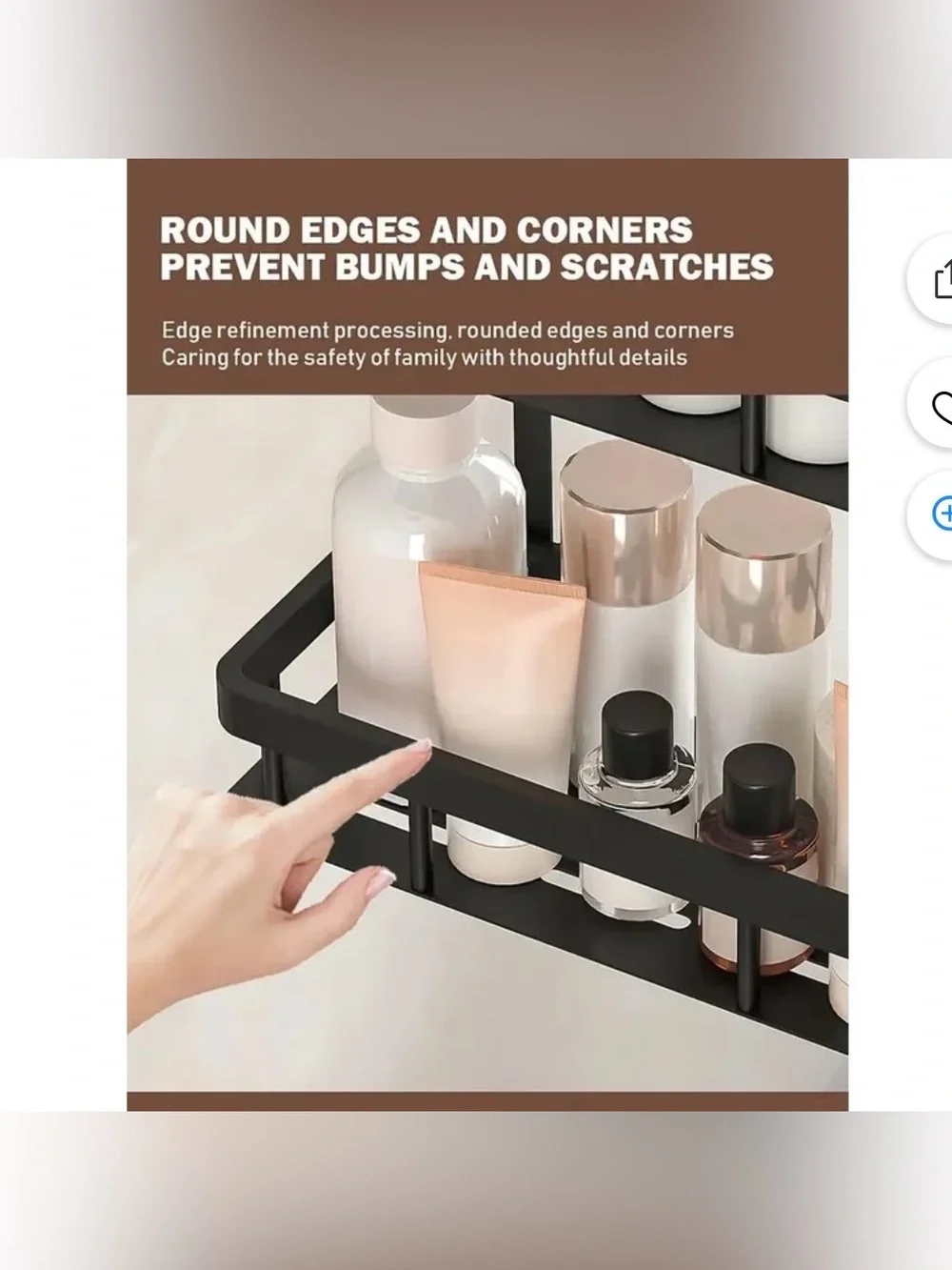 Over Door Shower Caddy, Black Rustproof Bathroom Organizer, 2-Tier Storage Rack